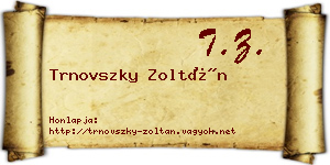 Trnovszky Zoltán névjegykártya