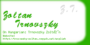 zoltan trnovszky business card